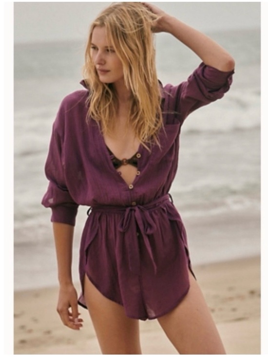 Free People Other - Free People Plum Button-Front Tunic